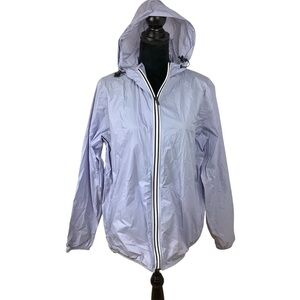 EDDIE BAUER WATERPROOF RAIN LILAC JACKET L